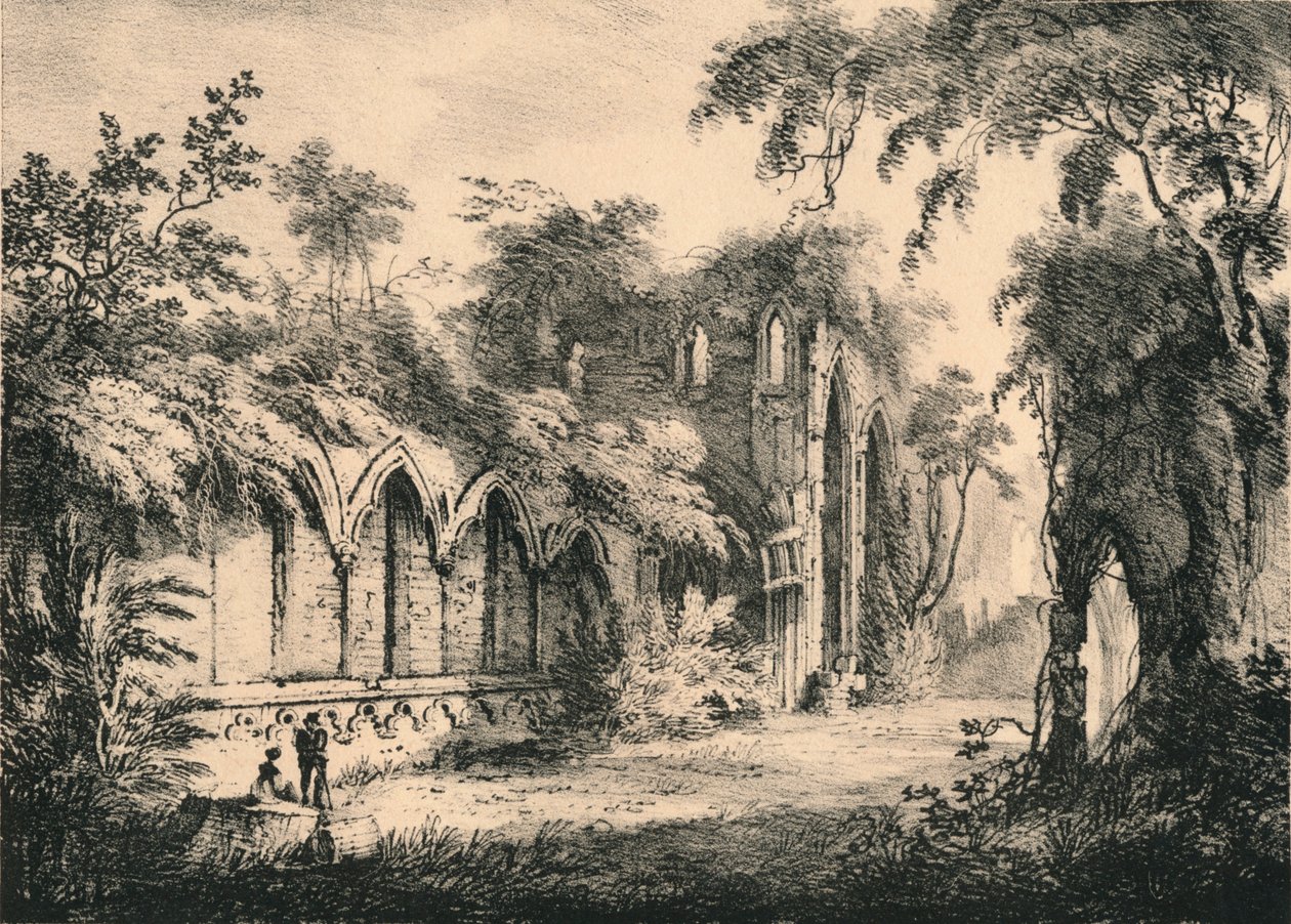 Opactwo Fontann, Yorkshire, 1823 autorstwa Unbekannt
