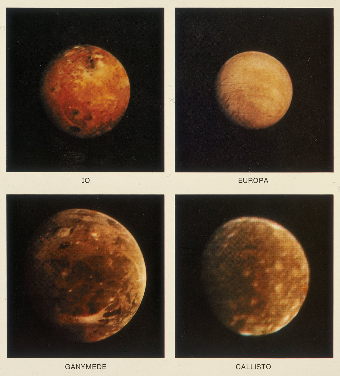 Cztery księżyce Jowisza. Io, Europa, Ganimedes i Kallisto, 1979 autorstwa Unbekannt
