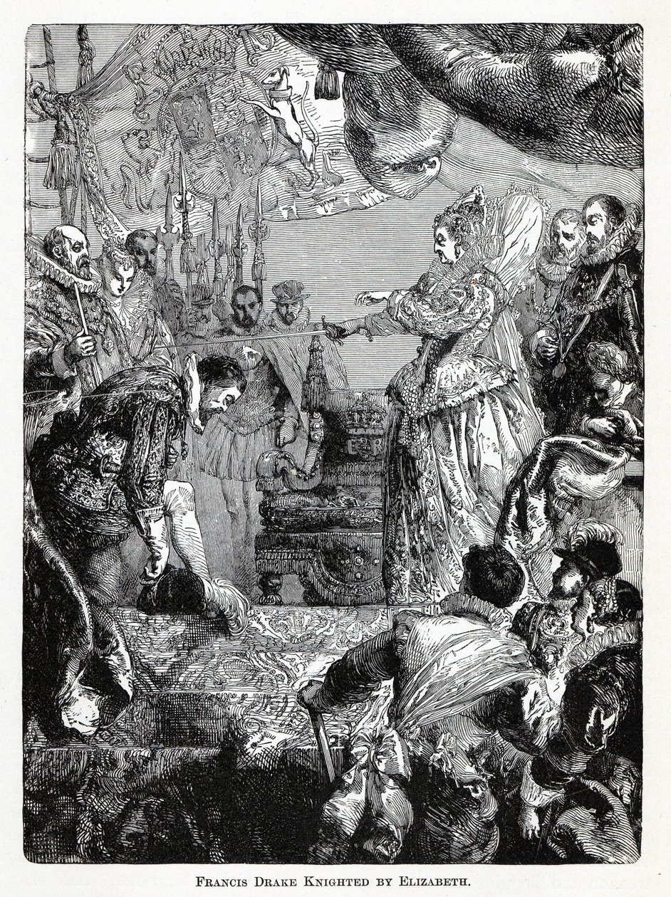 Francis Drake z tytułem rycerza Elżbiety, 1882 r autorstwa Unbekannt