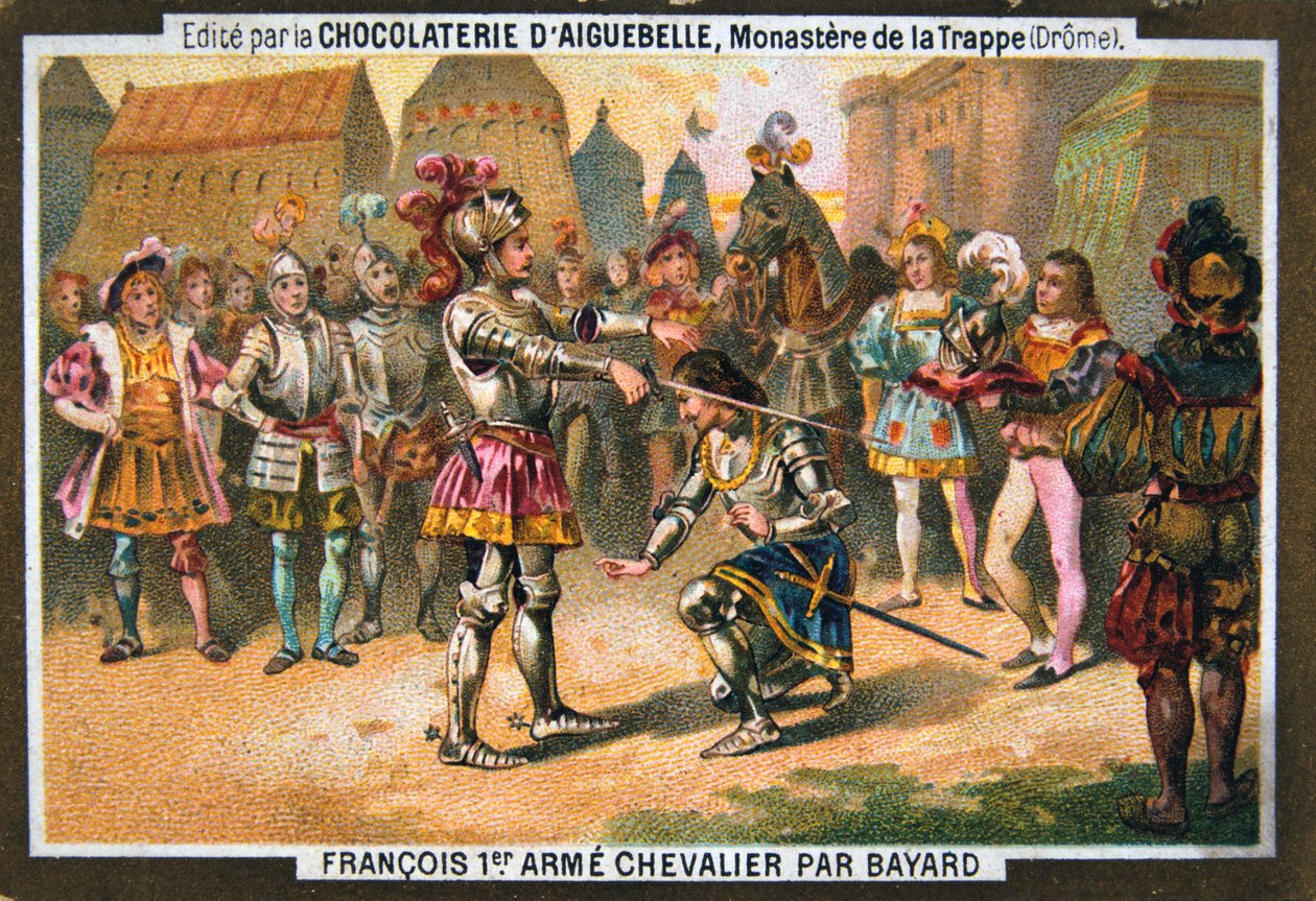 Francois I tworzy rycerza w Bayard, 1515, cXIX wiek autorstwa Unbekannt
