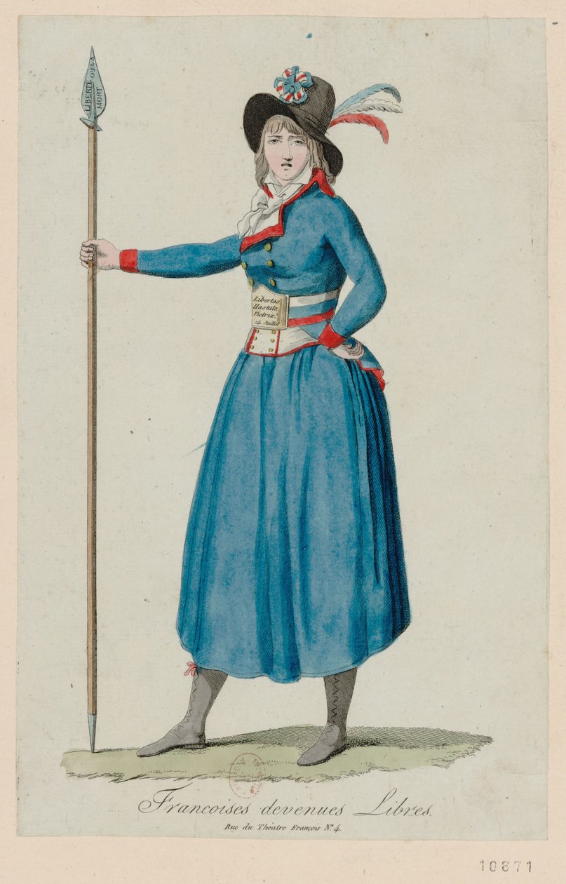 Francoises stają się wolne. Marsz Kobiet w Wersalu, 5 października 1789, 1789. autorstwa Unbekannt