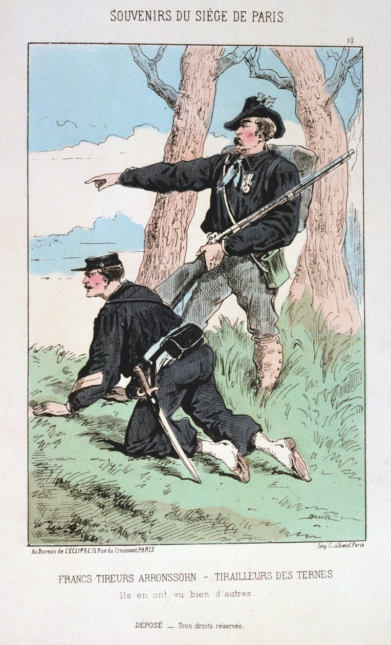 Francs Tireurs Arronssohn - Tirailleurs des Ternes, Oblężenie Paryża, 1870-1871 autorstwa Unbekannt