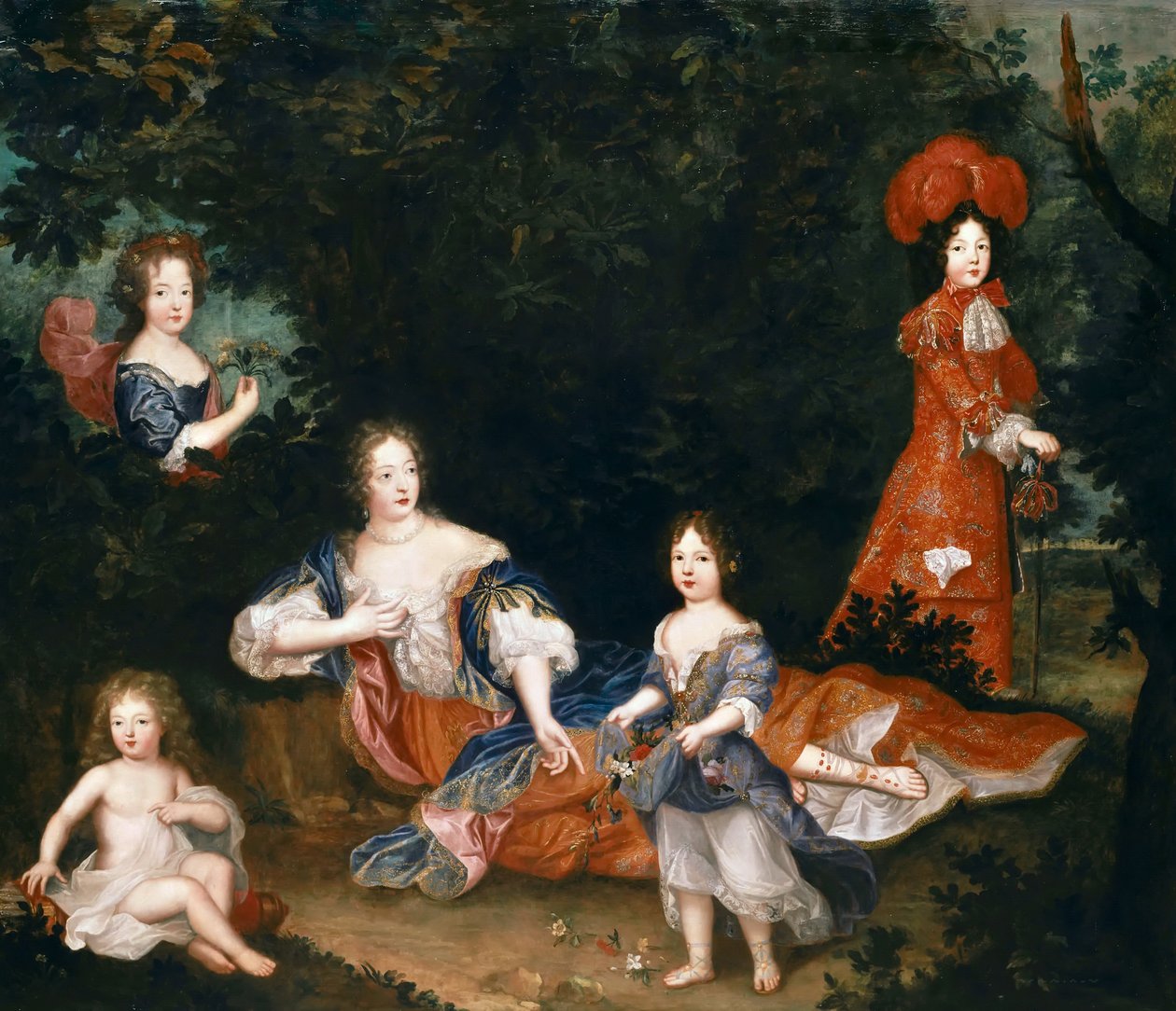Françoise-Athénaïs de Rochechouart, markiza de Montespan 1640-1707 i jej dzieci autorstwa Unbekannt