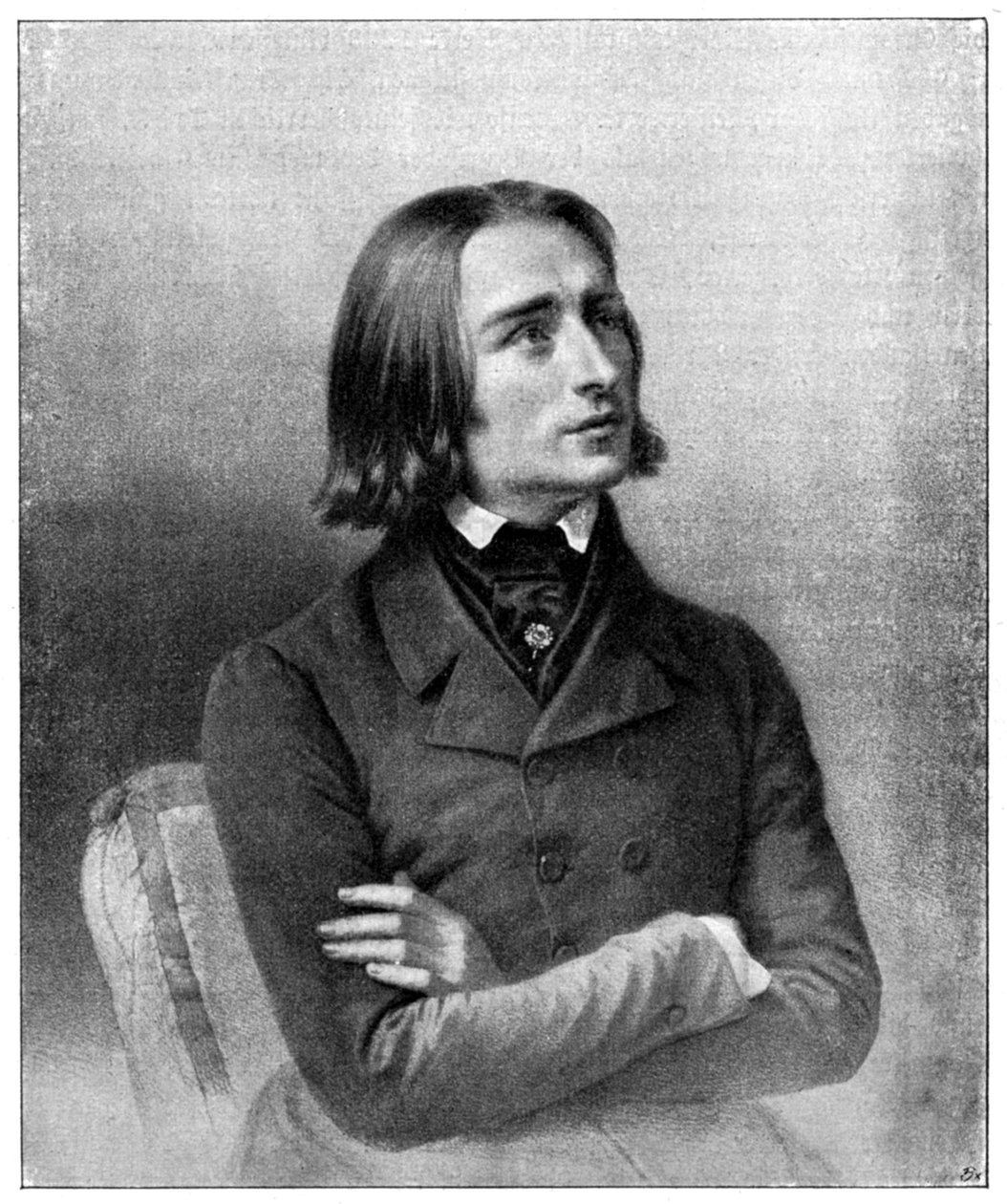 Franciszek Liszt, XIX-wieczny węgierski pianista i kompozytor, 1900 autorstwa Unbekannt