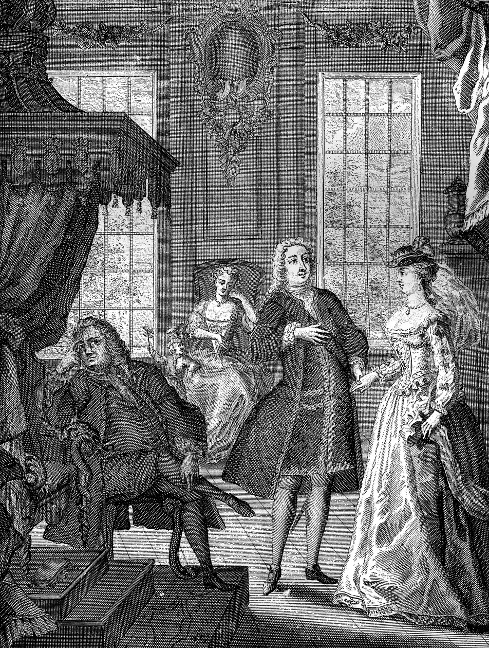 Fryderyk książę Walii i księżniczka Augusta z Saxe-Gotha, 1736 autorstwa Unbekannt