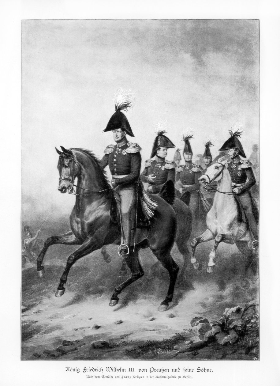 Fryderyk Wilhelm III, król pruski i jego synowie, 1900 autorstwa Unbekannt