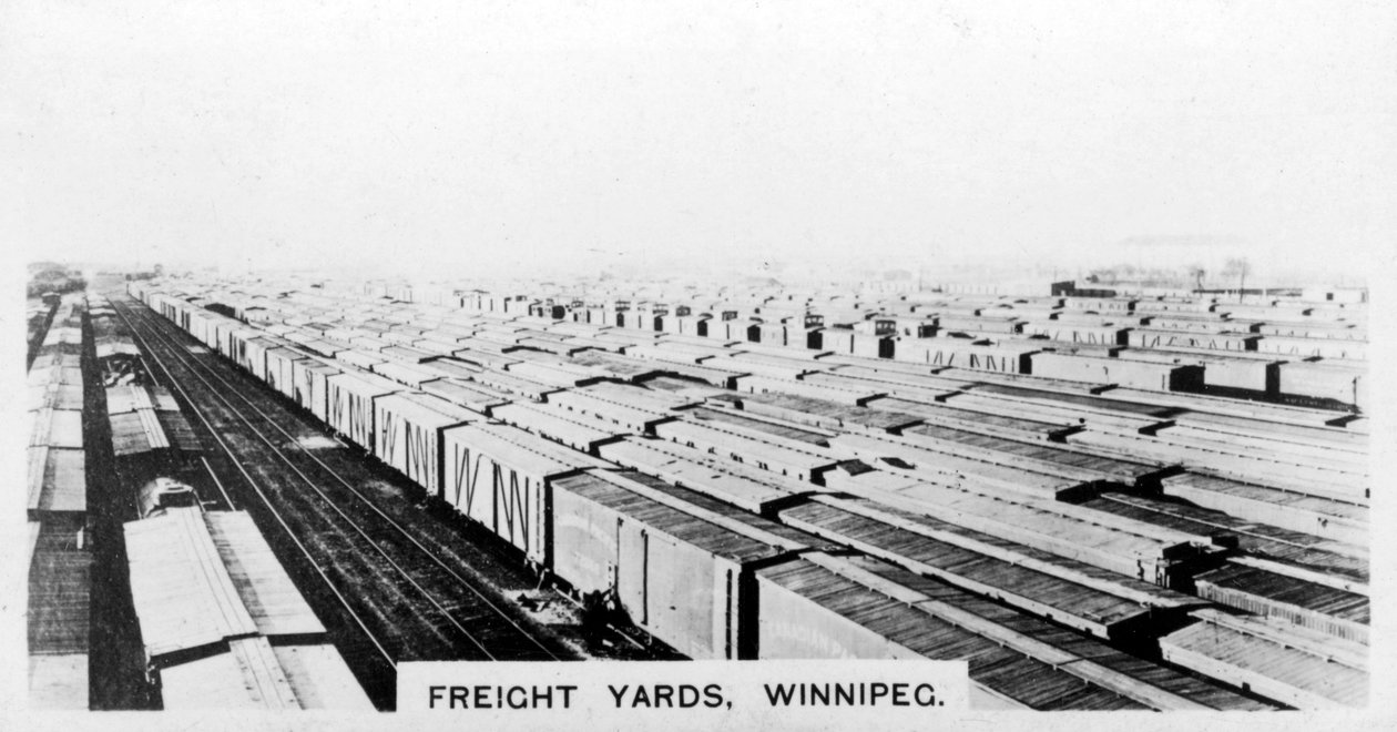 Stocznie towarowe, Winnipeg, Manitoba, Kanada, ok. 1920 r. autorstwa Unbekannt