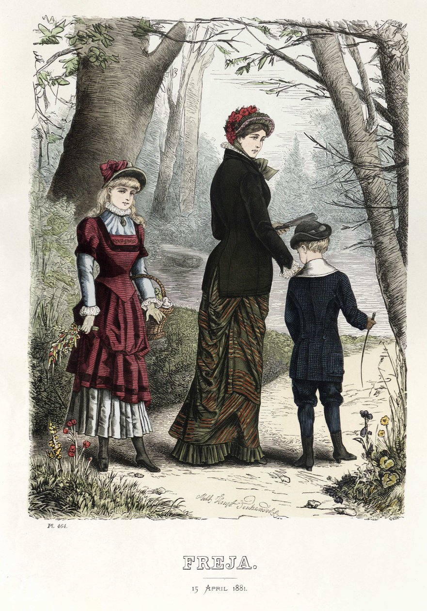 Freja- ilustrowany skandynawski magazyn mody 1881, ilustracja nr 8 autorstwa Unbekannt