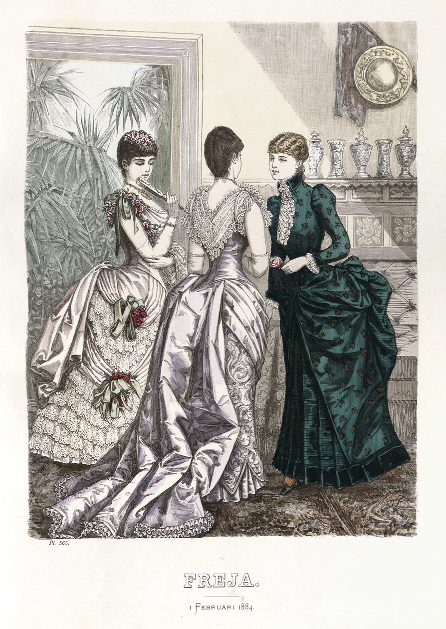 Freja- ilustrowany skandynawski magazyn mody 1884, ilustracja nr 3 autorstwa Unbekannt