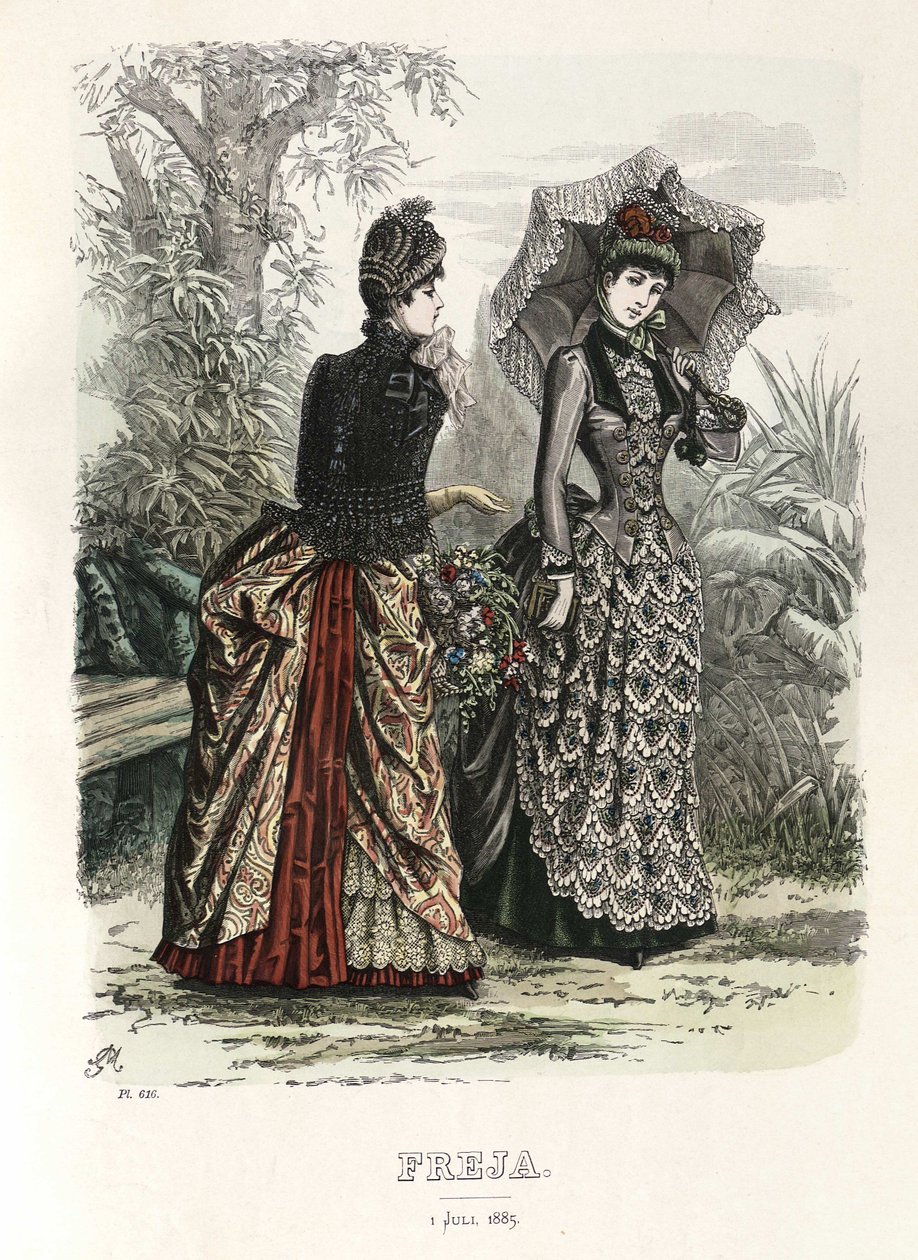 Freja- ilustrowany skandynawski magazyn mody 1885, ilustracja nr 13 autorstwa Unbekannt