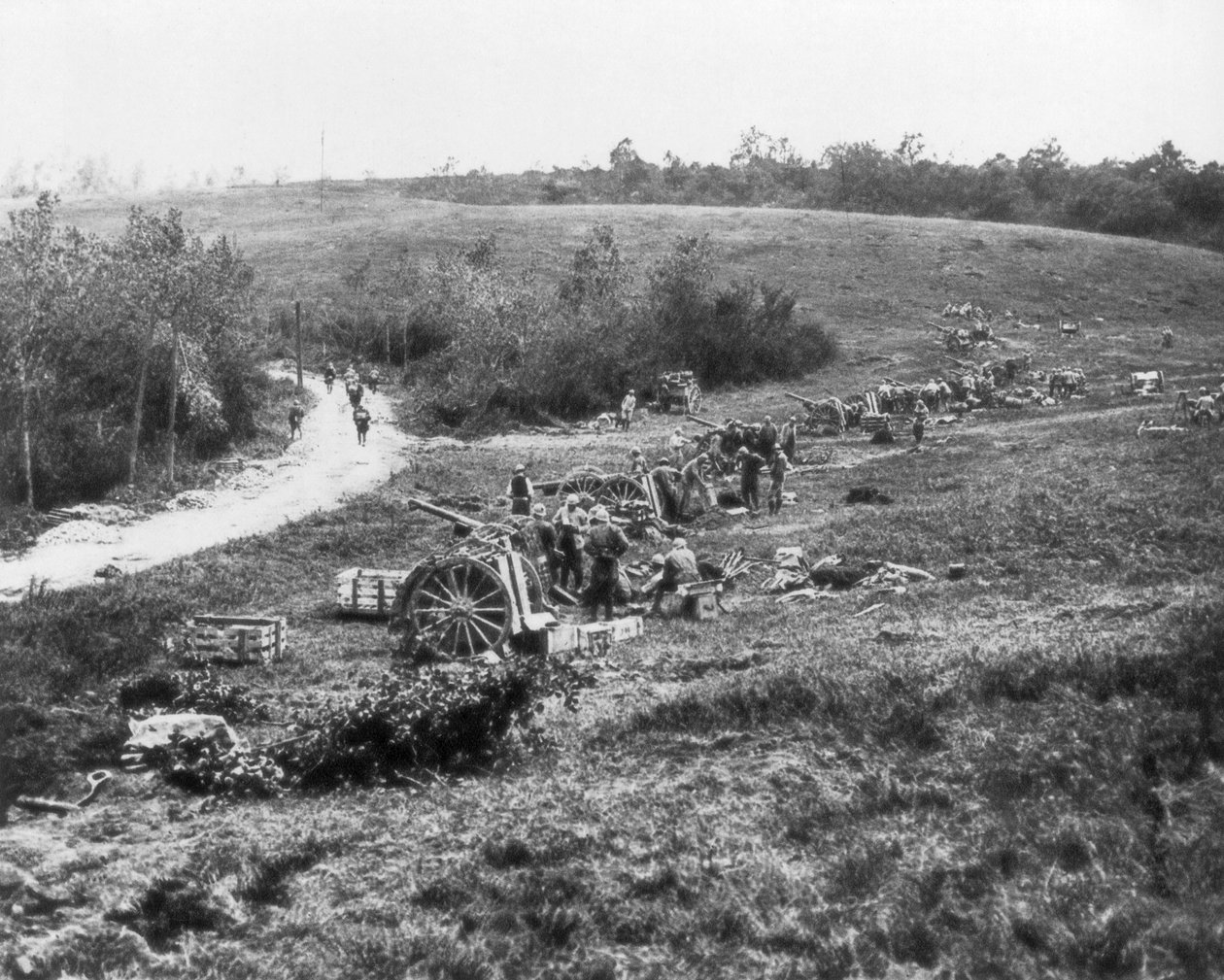Francuska 75. bateria artylerii, Aisne, Francja, 18 lipca 1918 autorstwa Unbekannt