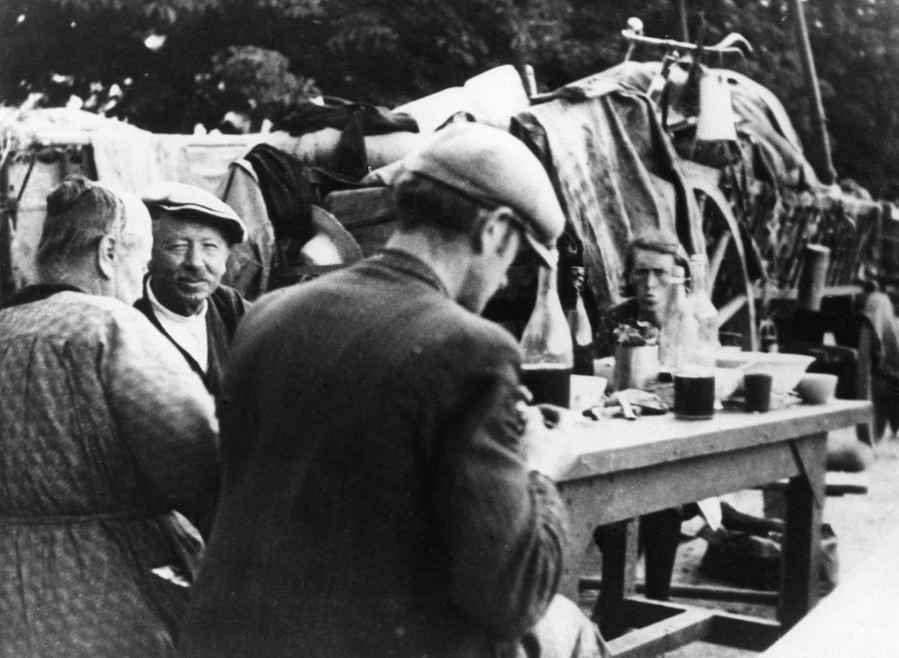 Uchodźcy francuscy i belgijscy, Rambouillet, Francja, 16 lipca 1940 autorstwa Unbekannt