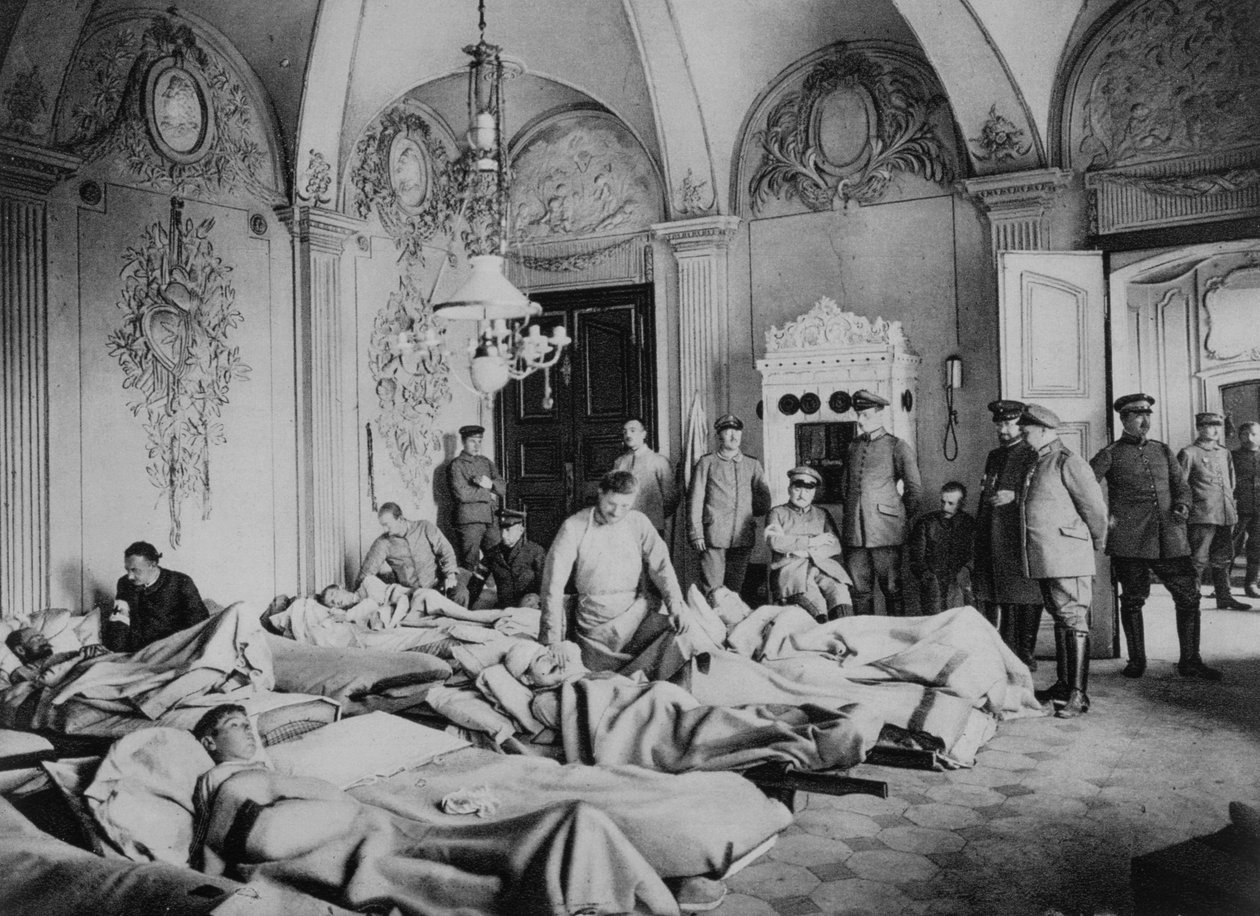 Francuzi i Niemcy ranni na zamku we Francji, I wojna światowa, 1915 autorstwa Unbekannt