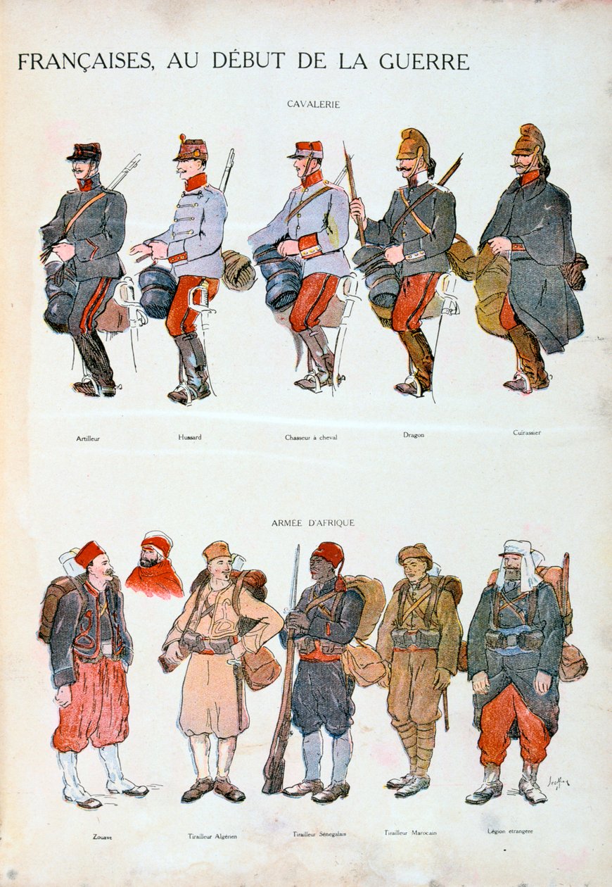 Mundury armii francuskiej, I wojna światowa, 1914 autorstwa Unbekannt