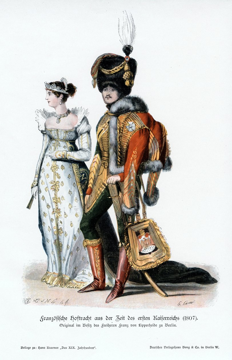 Francuski strój dworski z czasów I Cesarstwa, 1807 autorstwa Unbekannt
