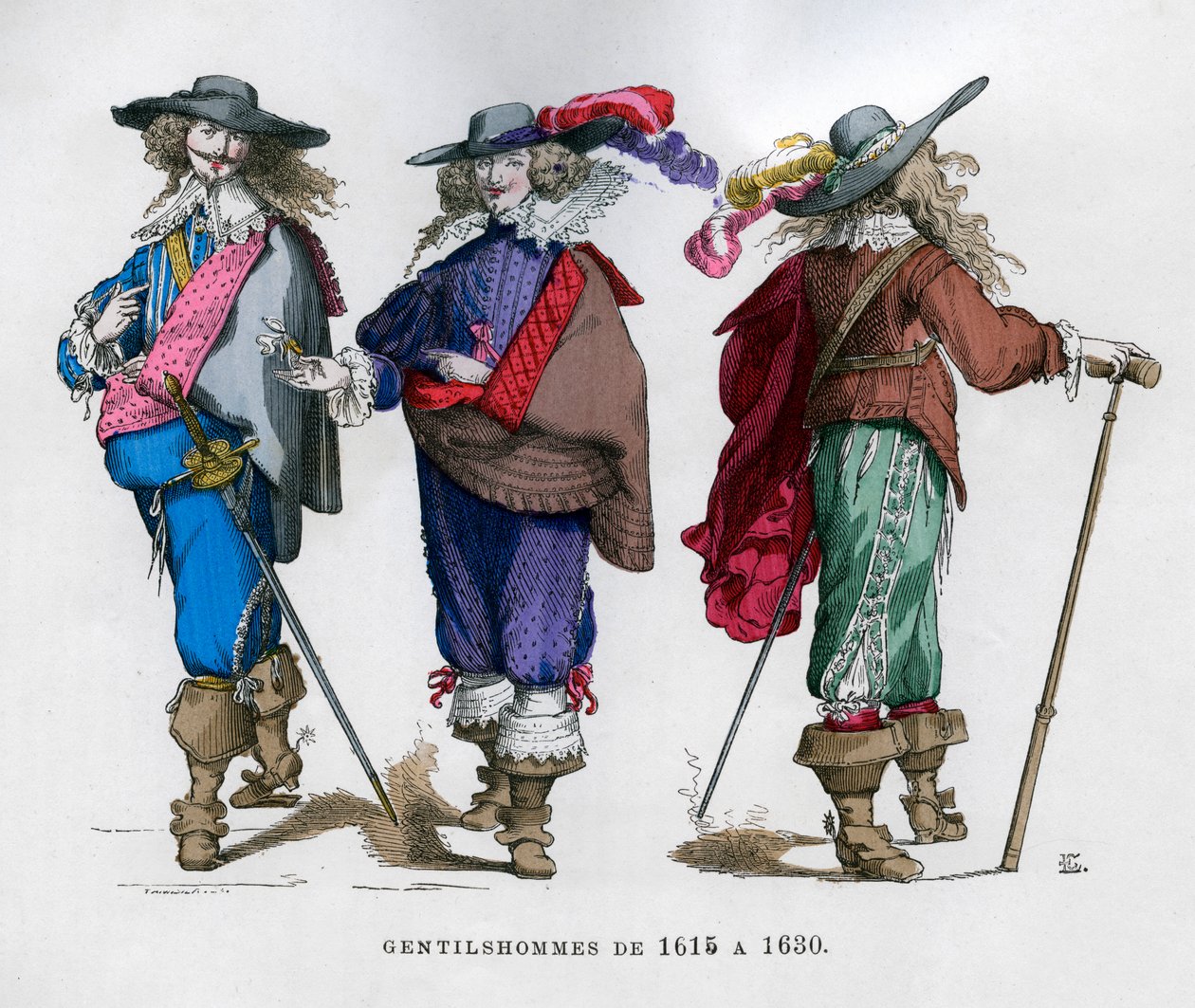 Kostium francuskich dżentelmenów, 1615-1630 1882-1884 autorstwa Unbekannt