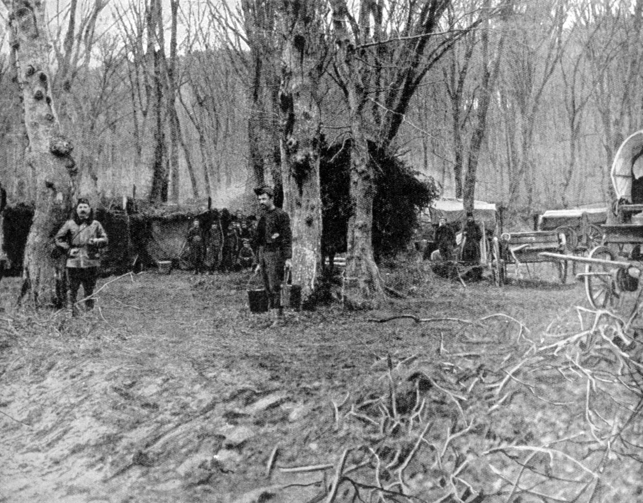 Francuska strefa odpoczynku i kuchnia dla zup za liniami, I wojna światowa, 1915 autorstwa Unbekannt