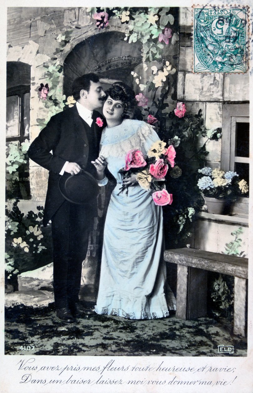 Romantyczna pocztówka francuska, ok. 1900 autorstwa Unbekannt
