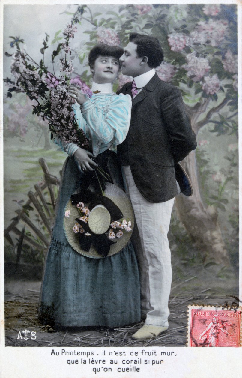 Romantyczna pocztówka francuska, ok. 1900 autorstwa Unbekannt