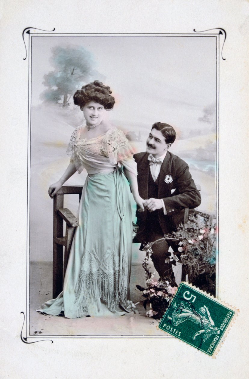 Romantyczna pocztówka francuska, ok. 1900 autorstwa Unbekannt