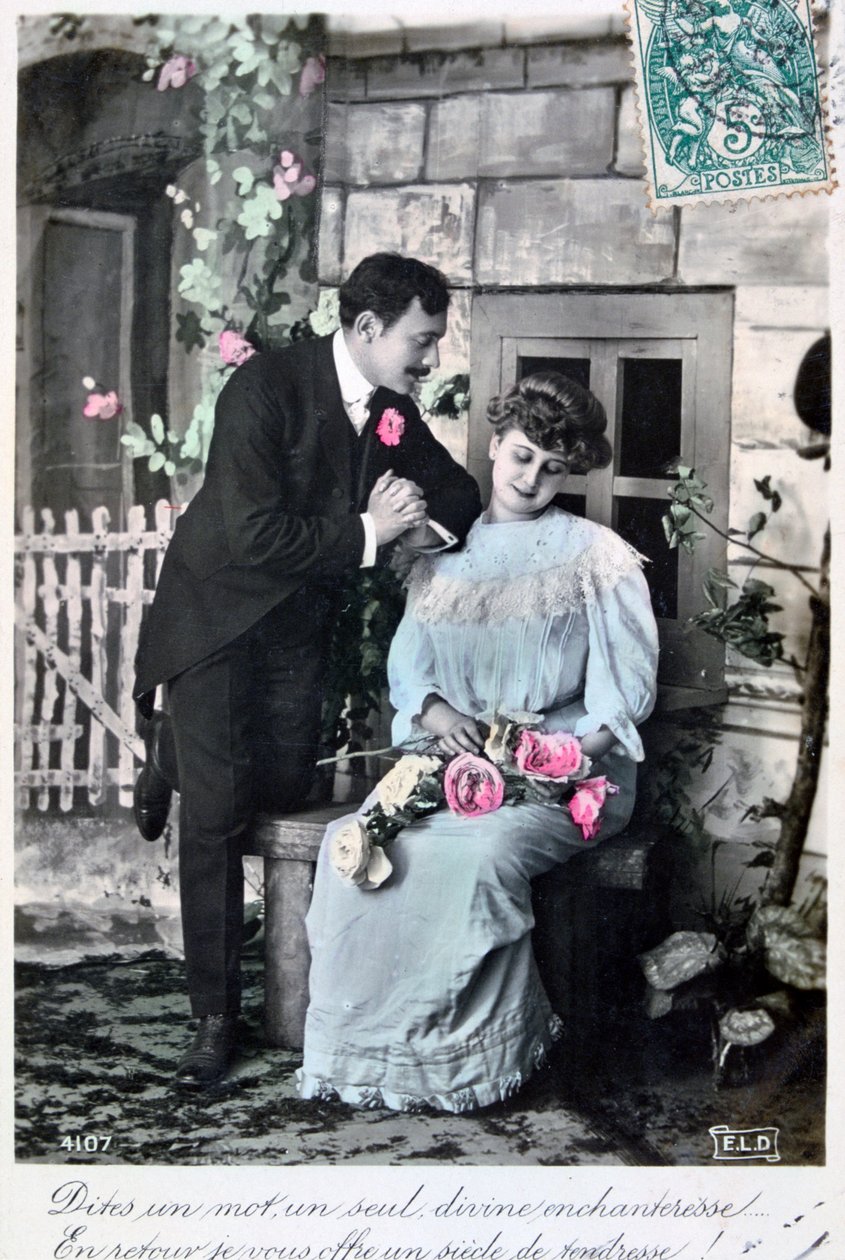 Romantyczna pocztówka francuska, ok. 1900 autorstwa Unbekannt