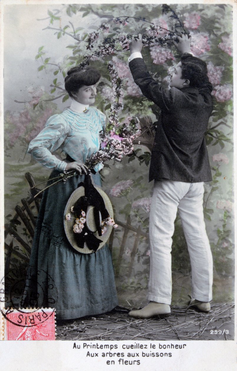 Romantyczna pocztówka francuska, ok. 1900 autorstwa Unbekannt
