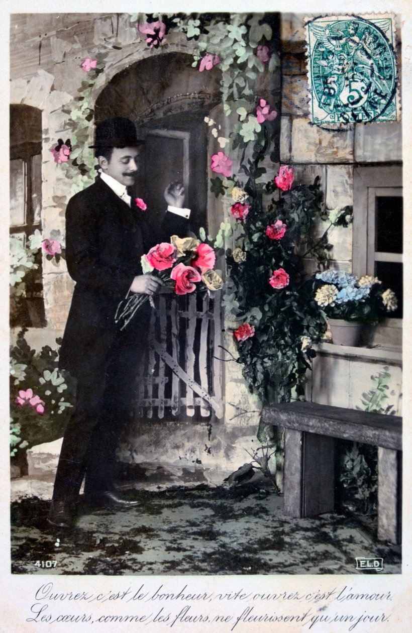 Romantyczna francuska pocztówka, ok. 1900 autorstwa Unbekannt