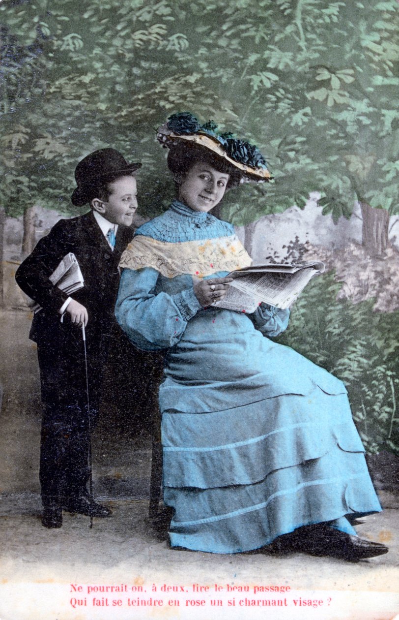 Romantyczna pocztówka francuska, ok. 1900 autorstwa Unbekannt