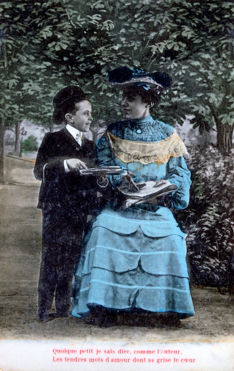 Romantyczna pocztówka francuska, ok. 1900 autorstwa Unbekannt