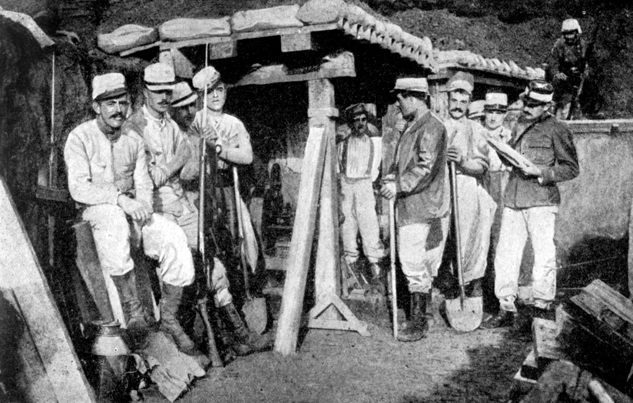 Francuscy saperzy podkładający miny, Francja, I wojna światowa, 1914 autorstwa Unbekannt