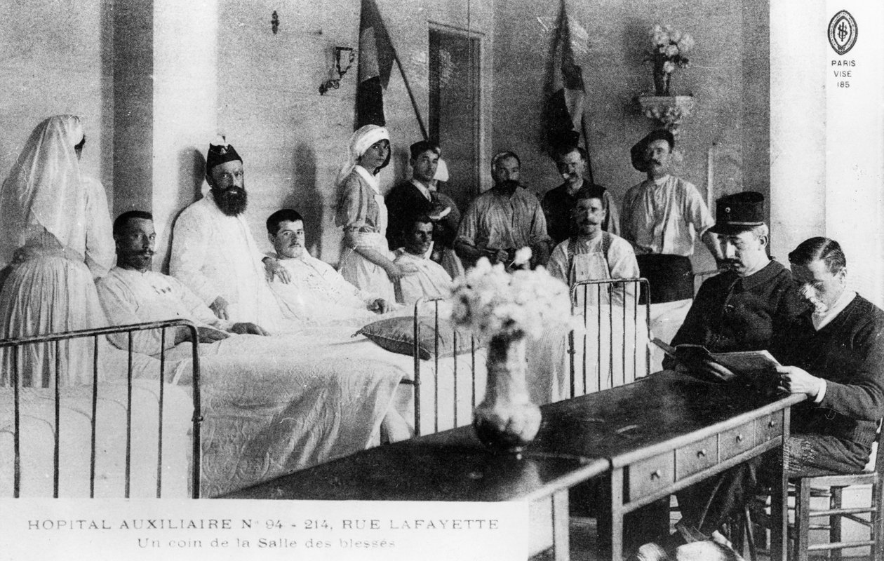 Francuzi ranni, szpital pomocniczy, Paryż, Francja, I wojna światowa, 1914-1918 autorstwa Unbekannt
