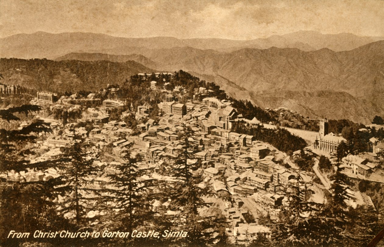 Od Christchurch do zamku Gorton, Shimla, c1918-c1939. autorstwa Unbekannt