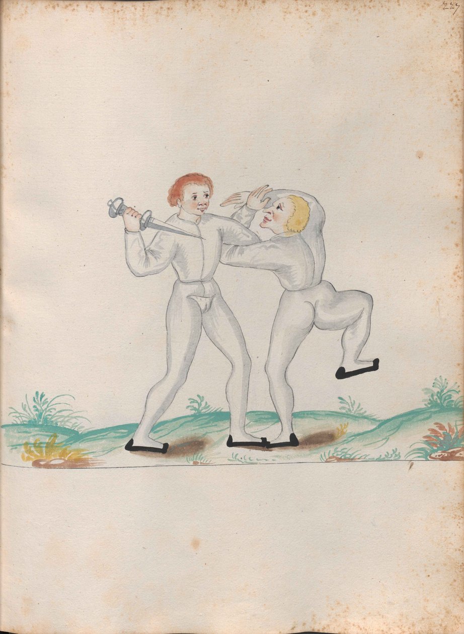 Ze Schemata varia artis athleticae et gladiatoriae (Diagramy różnych sztuk atletycznych i gladiatorskich) autorstwa Unbekannt