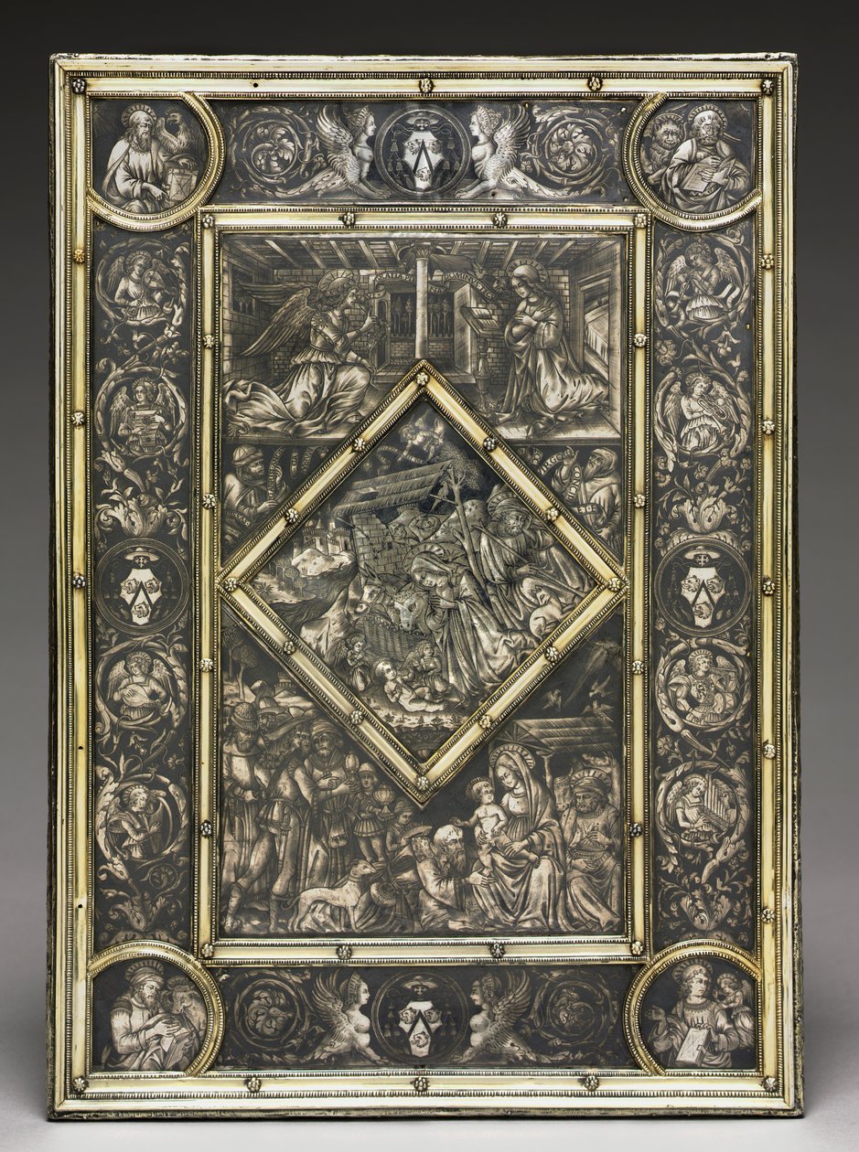 Przednia okładka Ewangeliarza francuskiego kardynała Jeana La Balou 1421-1491, c. 1467-1468. autorstwa Unbekannt