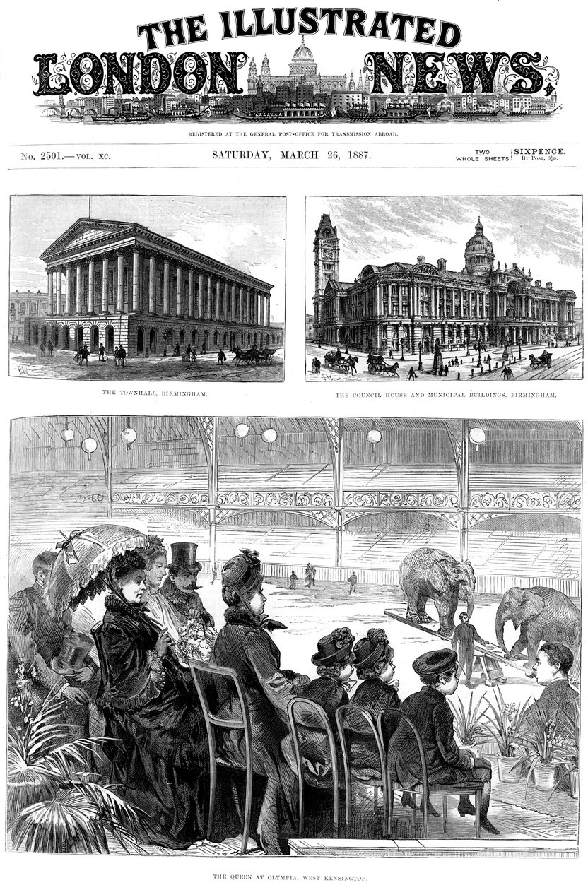 Pierwsza strona The Illustrated London News, 1887 autorstwa Unbekannt