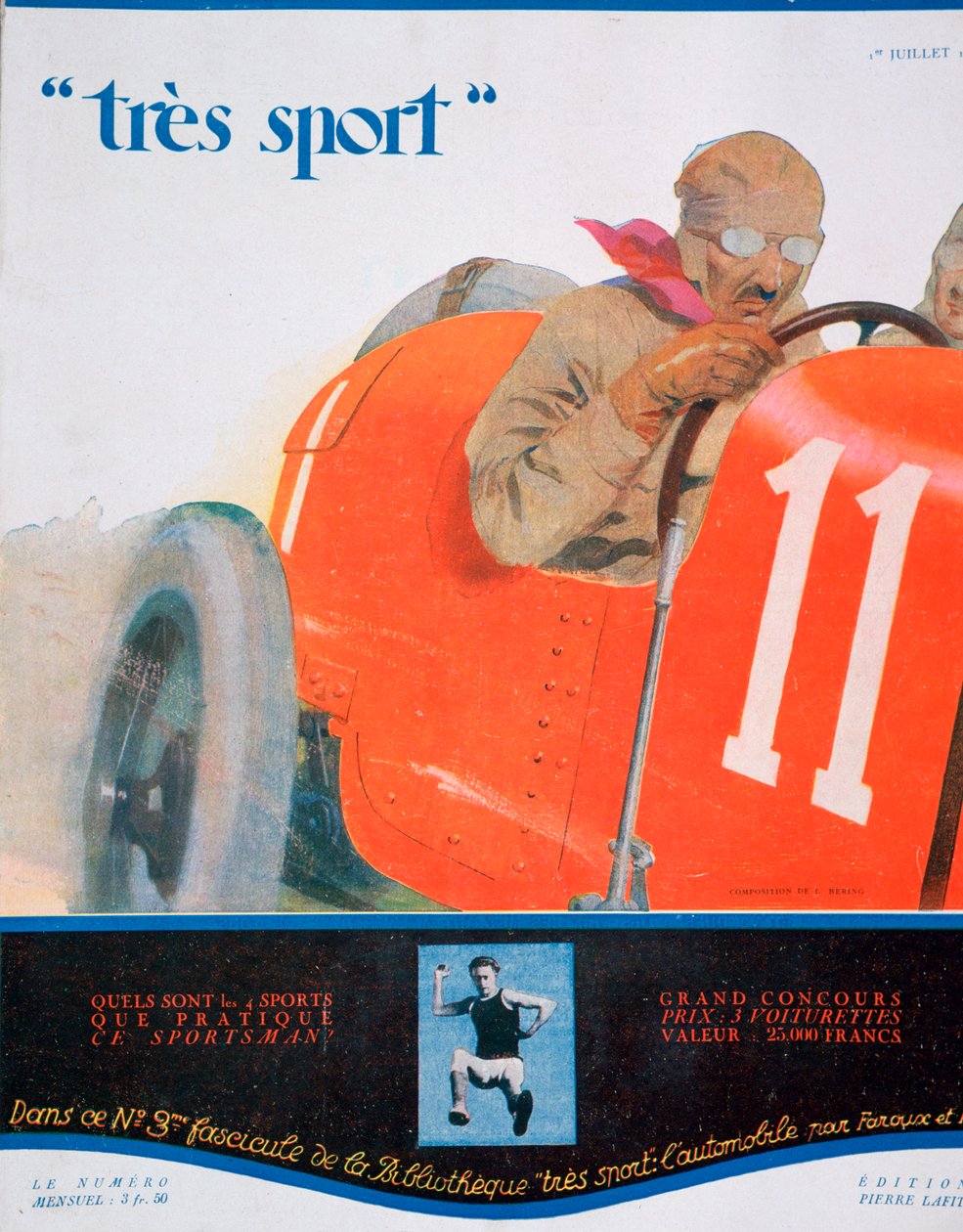 Ilustracja na okładce magazynu Tres Sport, lipiec 1922 autorstwa Unbekannt