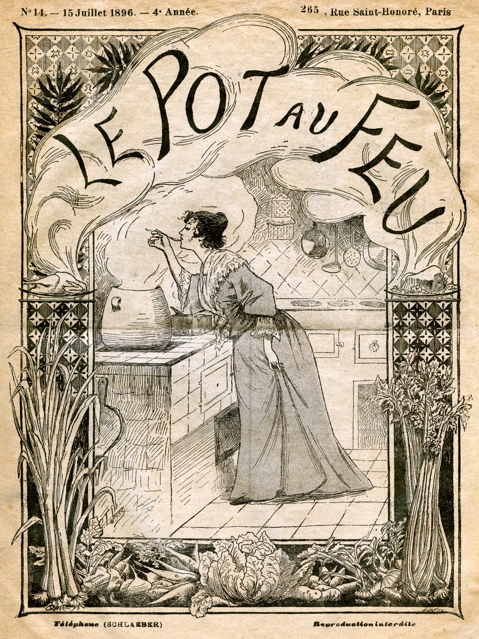 Przednia okładka Le Pot au Feu, 15 lipca 1896 autorstwa Unbekannt
