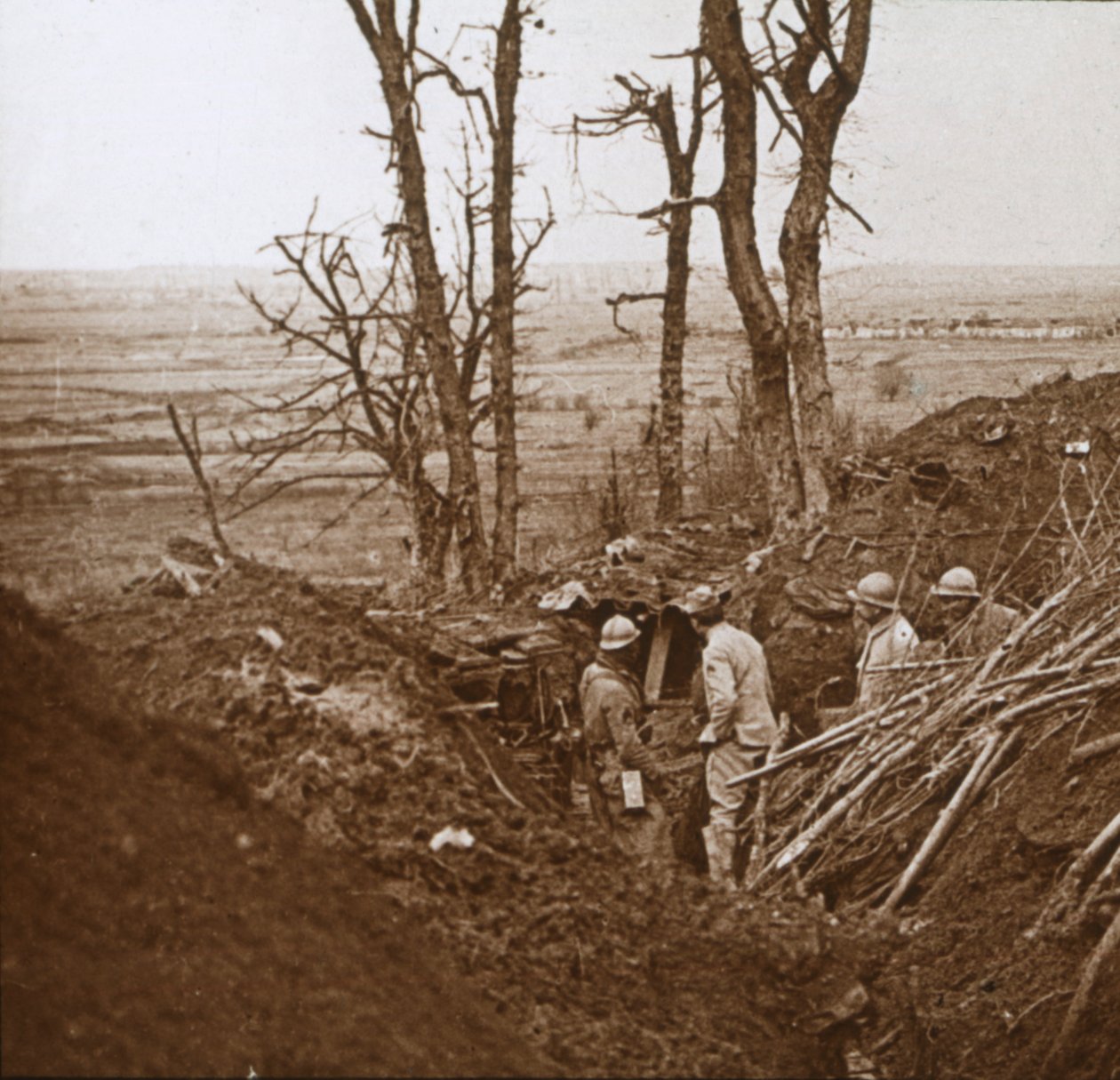 Linia frontu, Les Éparges, północna Francja, c1914-c1918. autorstwa Unbekannt