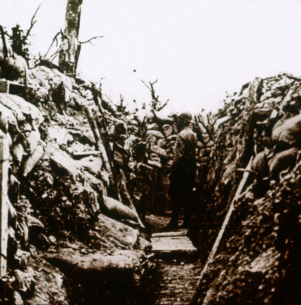 Linia frontu w Bonneuil, Francja, c1914-c1918 autorstwa Unbekannt