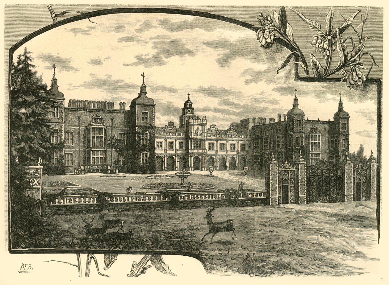 Front Hatfield House, 1898. autorstwa Unbekannt