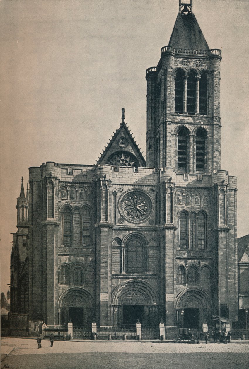 Front kościoła opactwa Saint Denis, miejsce pochówku królów francuskich, c1906, 1907 autorstwa Unbekannt