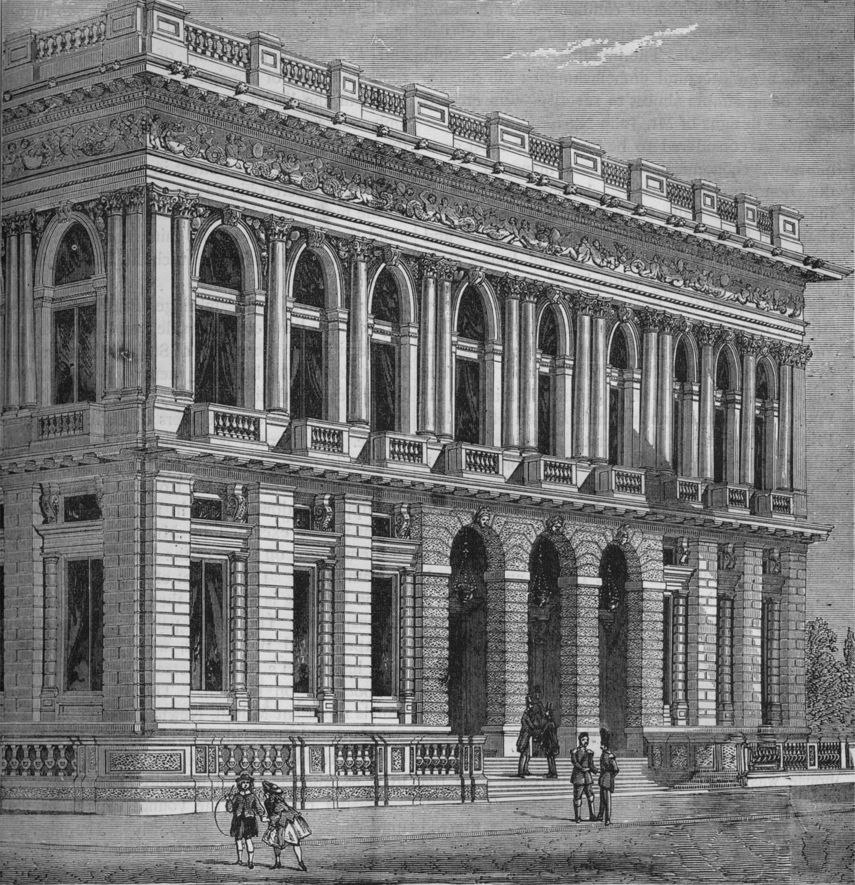 Front Klubu Armii i Marynarki Wojennej, Westminster, Londyn, c1870 1878 autorstwa Unbekannt
