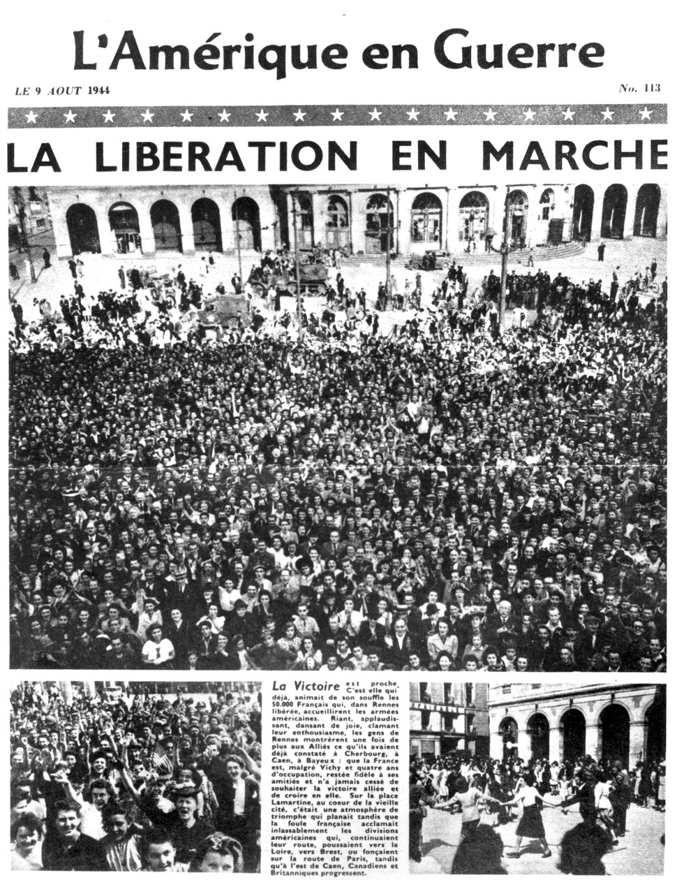 Pierwsza strona gazety America at War, 9 sierpnia 1944 r autorstwa Unbekannt