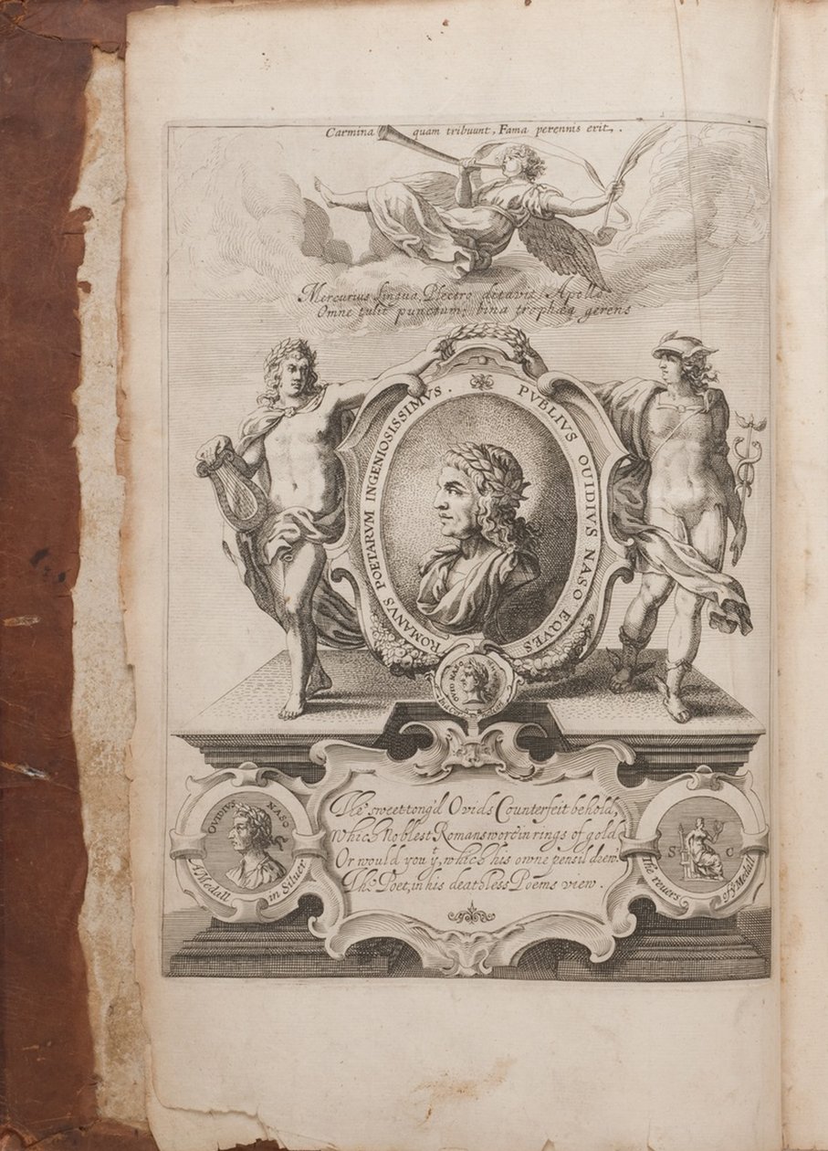 Frontyspis z Portretem Owidiusza, Metamorfozy, Oxford, 1632 autorstwa Unbekannt