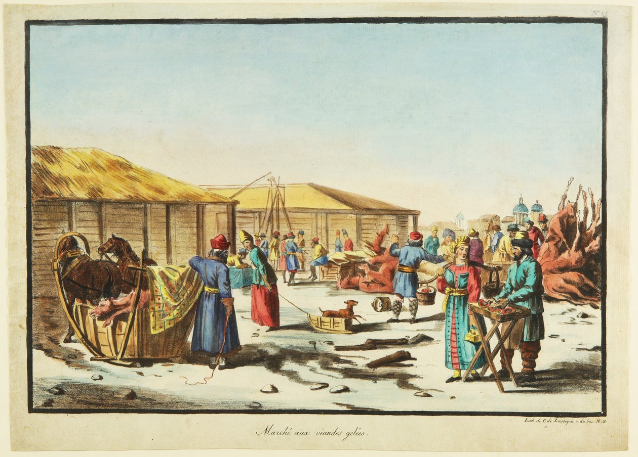 Targ Mięsa Mrożonego, ok. 1814 autorstwa Unbekannt
