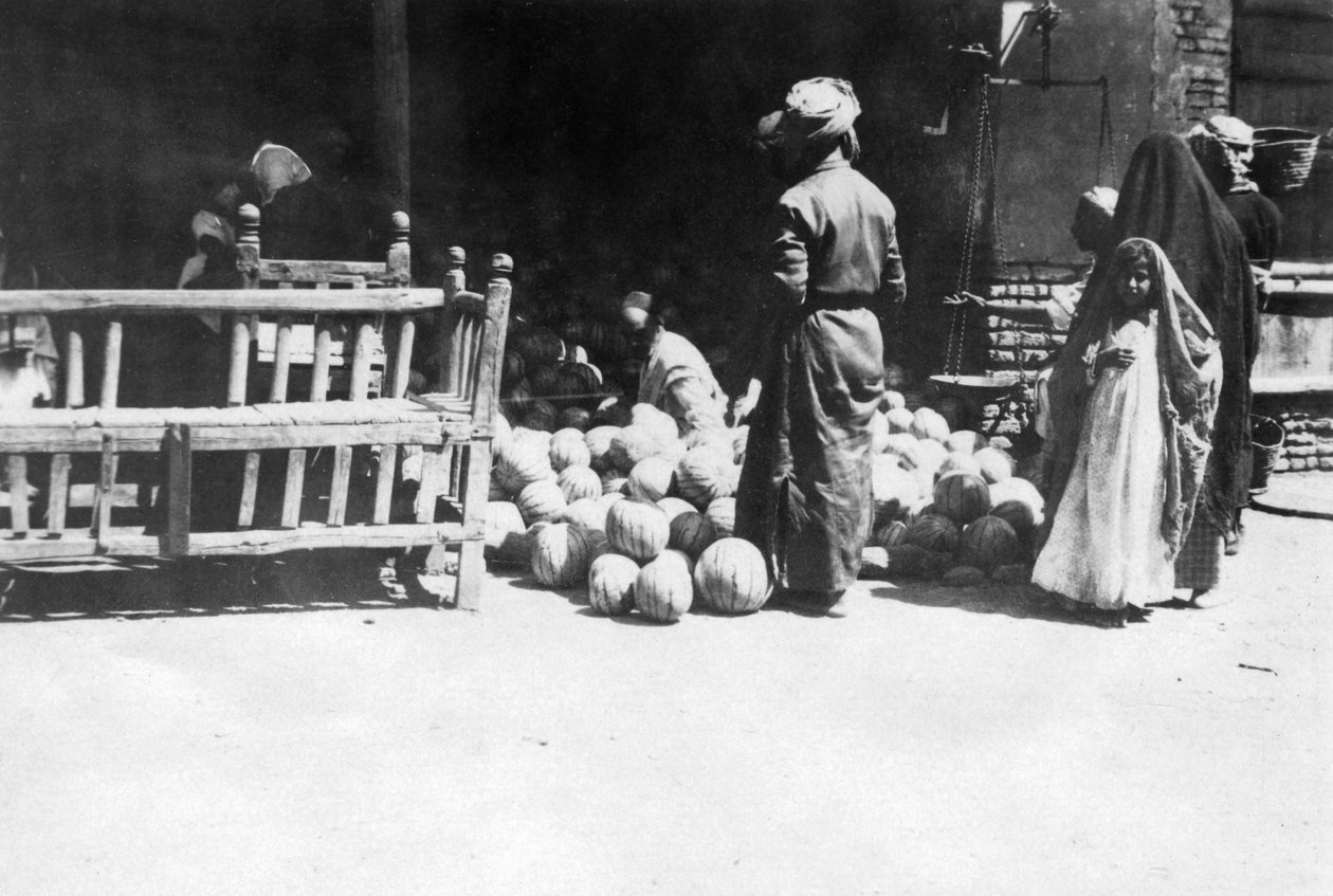Stragan z owocami, Bagdad, Mezopotamia, I wojna światowa, 1918 autorstwa Unbekannt