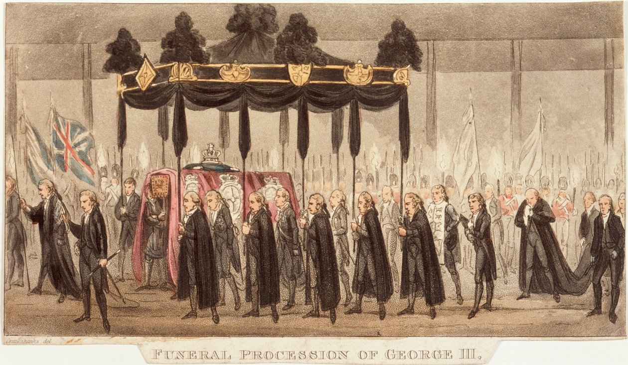 „Kondukt żałobny Jerzego III”, 1820 autorstwa Unbekannt