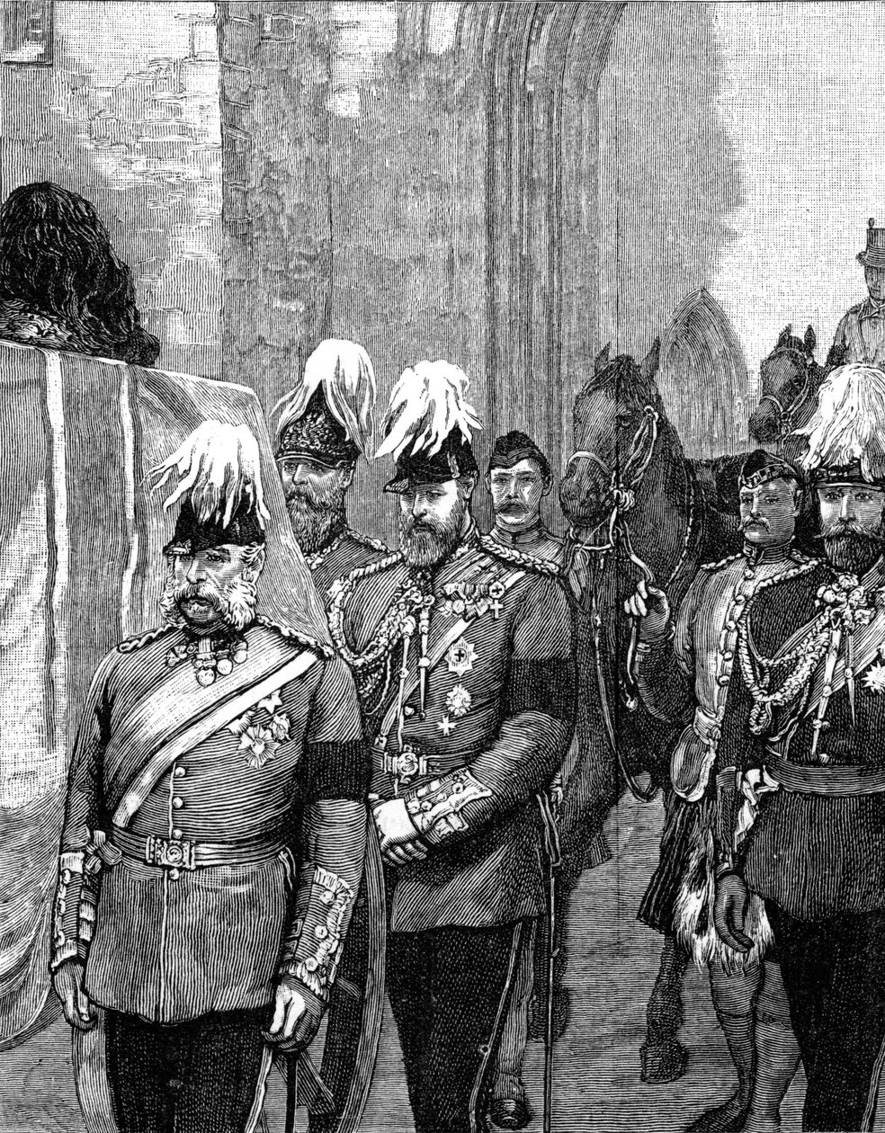 Pogrzeb księcia Albany: Procesja wkraczająca do zamku Windsor, 1884, 1900 autorstwa Unbekannt
