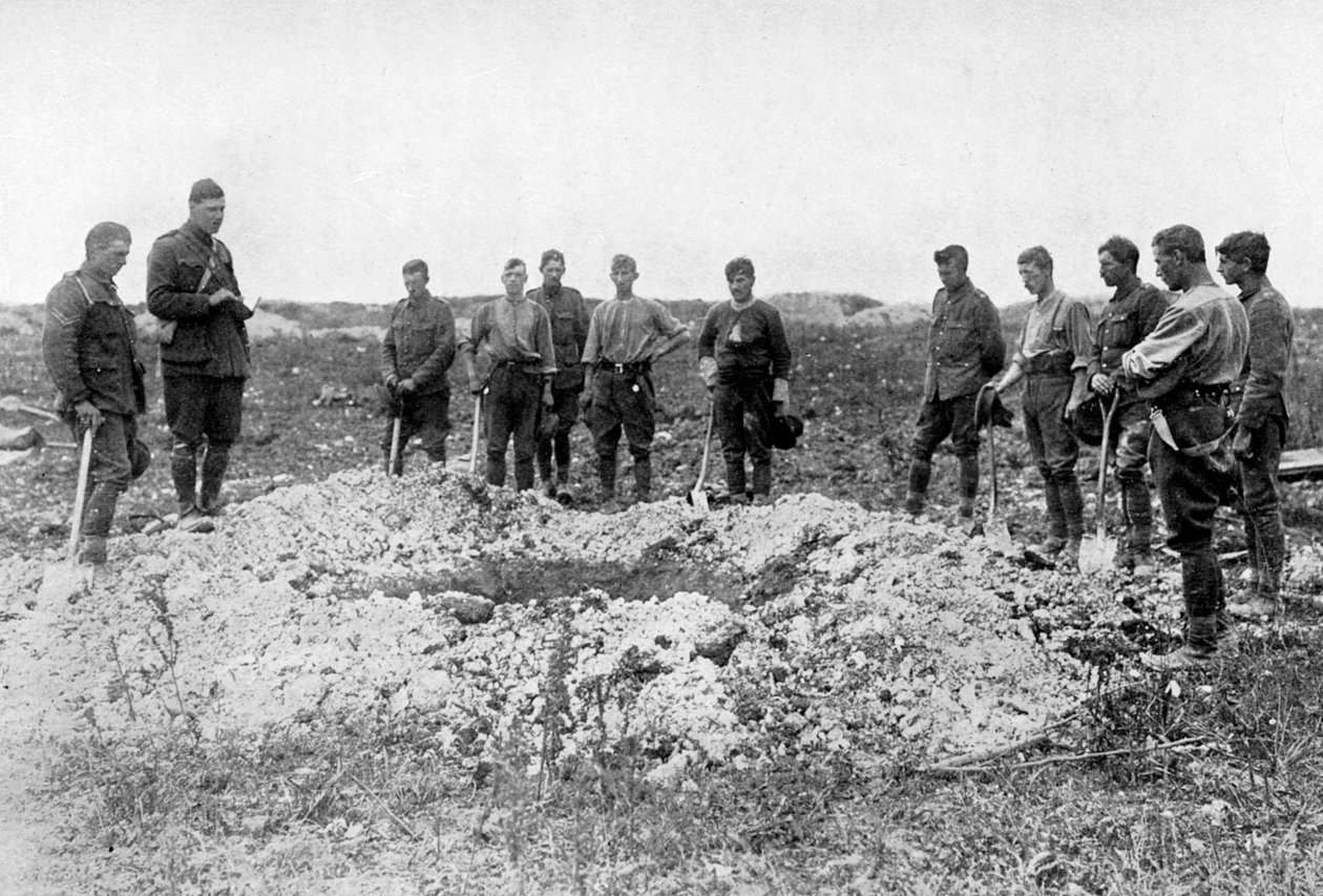 Pogrzeb na froncie zachodnim, I wojna światowa, 1916, ok. 1920 autorstwa Unbekannt