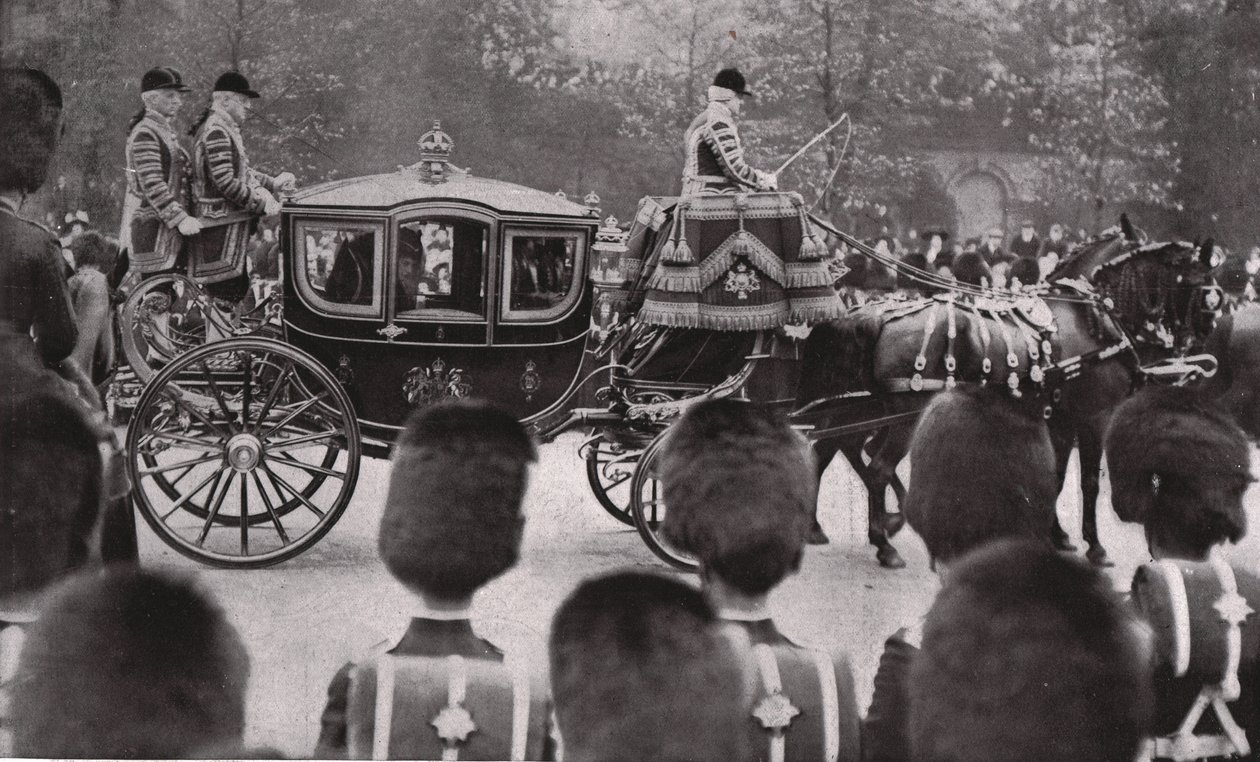 Procesja pogrzebowa króla Edwarda VII, Londyn, 20 maja 1910. autorstwa Unbekannt